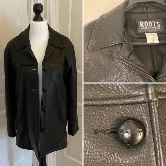 Roots | Jackets & Coats | Vintage Roots Leather Jacket Made In